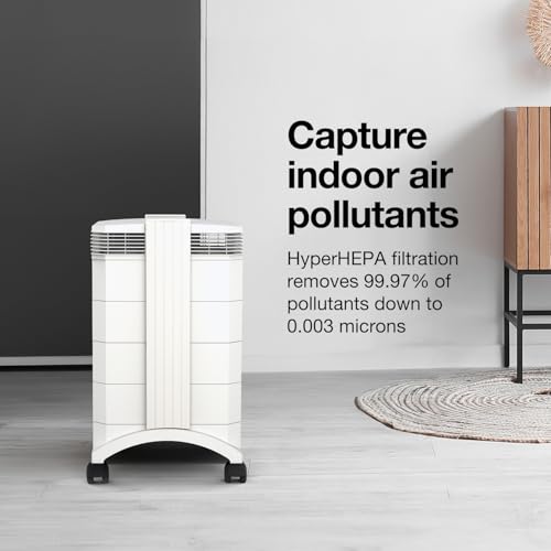 IQAir HealthPro Compact XE Air Purifier - Compact HyperHEPA Filtration for Rooms up to 1240 sq ft - Allergens, Smoke, Dust, Mold, Pet Dander, Swiss