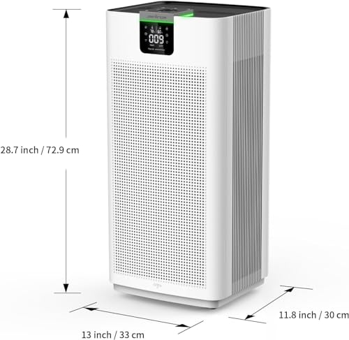 Air Purifiers for Home Office Large Space 4575 ft², APP & Alexa, True HEPA Activated Carbon Air Filter, Large Room Air Purifier for 99.97% Dust