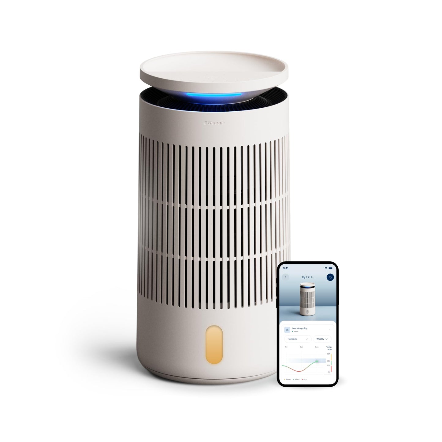 Blueair 2-in-1 Pro Air Purifier & Humidifier for Large Rooms, HEPASilent™ Removes 99.97% Allergens, Dust, Smoke, Up to 1,875 sq ft, Smart App